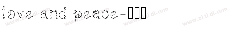love and peace字体转换